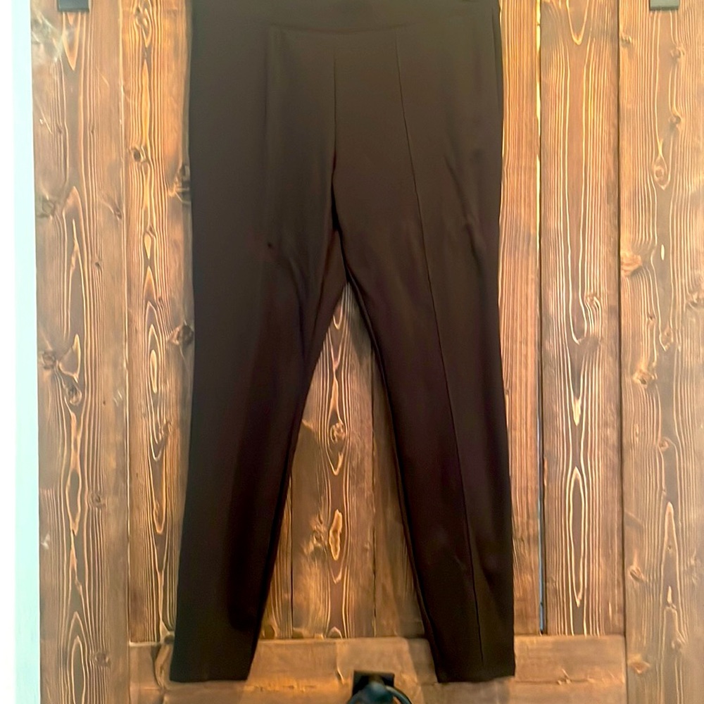 TIME & TRUE L (12-14) black stretch pants with back pockets